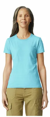 Image de Gildan - T-shirt pour femmes, toucher doux, modèle FK2020 (3XL), couleur bleu ciel