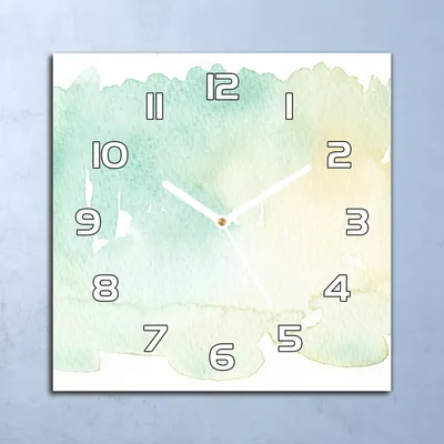 Produktbild von Deko Glasuhr Wanduhr 30x30 Pastell Abstraktion Quarz Küchenuhr Bürouhr