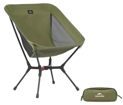 Image de Chaise de camping pliante, ultralégère et robuste, en aluminium, supportant jusqu'à 200 kg, de couleur verte