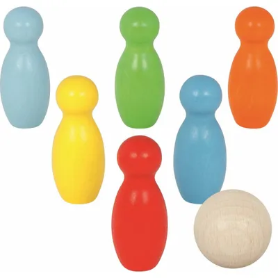 Produktbild von Goki Holz Kegelspiel - buntes Spielzeug für Kinder