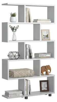 Produktbild von Bücherregal Dmarasch, Büroregal, Mobiler Buchhalter, Bücherbrett, 90x20h156 cm, Weiß