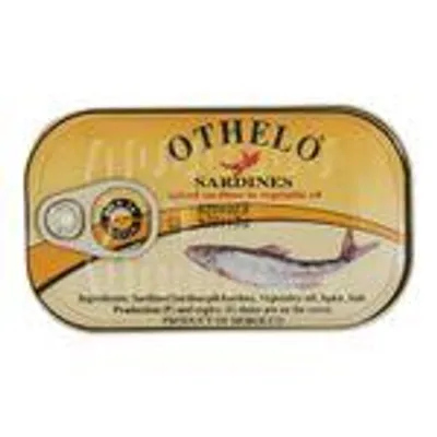 Produktbild von Sardinen Othelo | Fisch | scharf | eingelegt in vegetarischem Öl | 125 g