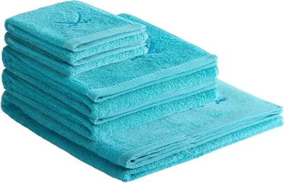 Produktbild von Sansibar Sylt Handtuch Set Frottier-Serie Classic Nr. 2 (Set, 5-tlg), hochwertige Sansibar-Säbel Stickerei, türkis