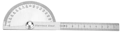 Produktbild von Edelstahl-Winkelmesser (0–180 Grad) mit Messarm – Drehbares Winkelmessgerät