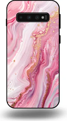 Produktbild von Smartphonica Telefon Fall geeignet für Samsung Galaxy S10 mit Marmor Druck - TPU zurück Abdeckung Fall Marmor Design - Rosa