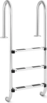 Obrázek produktu pro Bazénový žebřík Uniprodo - 3 stupně - úzký oblouk s příčlí