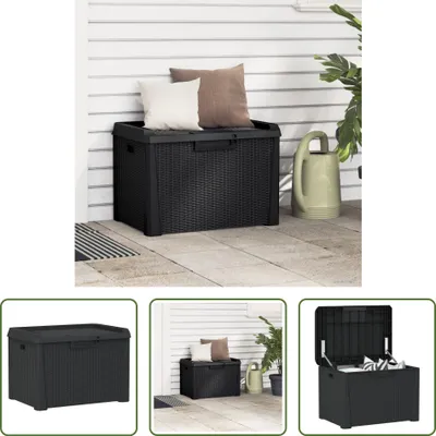 Obrázek produktu pro The Living Store zahradní truhla antracit 125 L PP