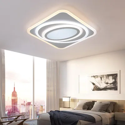 Produktbild von LED Deckenleuchte 094 mit Fernbedienung Lichtfarbe/Helligkeit einstellbar dimmbar LED Deckenlampe Beleuchtung (094 50x50cm 68W)