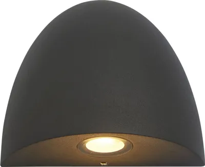 Produktbild von Außenlampe Wand Aluminium Glas LED IP54 11 cm breit Schwarz warmweiß 3000 K 103,8 lm Modern Außenwandleuchte