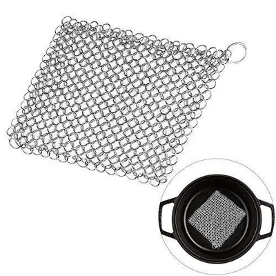 Edelstahl Kettenkratzer für Gusseisen, 3 Größen, 10-20 cm