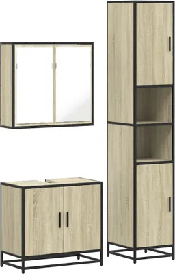 Produktbild von VidaXL 3301066, Eiche, Metall, Holz, 60 kg, 650 mm, 330 mm, 600 mm