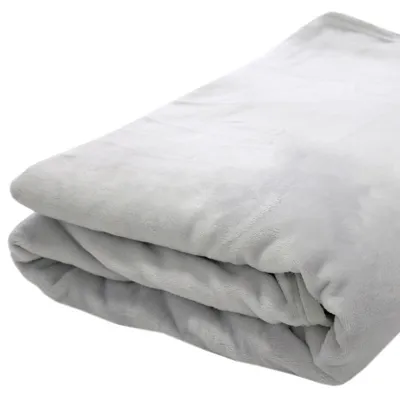 Zdjęcie produktu dla XXL przytulny koc 240x220cm bardzo ciepły koc polarowy narzuta na łóżko srebrny