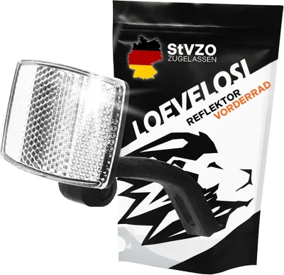 Image de Réflecteur avant pour vélo, réflecteur de rayon avant, catadioptre, réflecteur avant, blanc, avec réflecteur blanc, phare avant, blanc, pour vélo