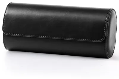 Obrázek produktu pro Kožená cestovní krabička na hodinky, vintage styl, černá, pro tři hodinky