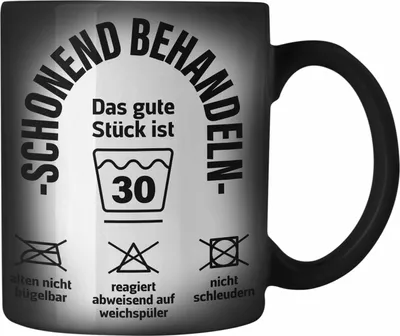 Produktbild von Trendation - 30. Geburtstag Farbwechsel Zauber-Tasse Mann Frau Geschenk Mutter Vater Lustiger Spruch 30er Geburtstagsgeschenk (Schwarz)