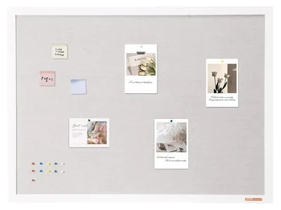 Immagine prodotto di Lavagna da parete - 120 x 90 cm, colore bianco lino - struttura in MDF