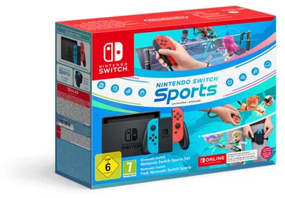 Produktbild von Nintendo Switch-Konsole (neon-blau/neon-rot) - Nintendo Switch Sports-Set