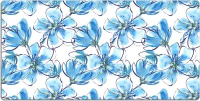Produktbild von Schreibtischmatte Tischunterlage 120x60 cm Mauspad - Aquarellblumen