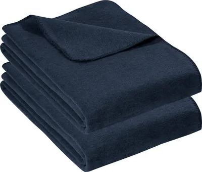 Produktbild von Erwin Müller Wohndecke Brescia" 2er-Pack marine 150x200 cm"
