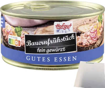 Produktbild von Hofgut Bauernfrühstück Aufstrich (300g Dose) + usy Block