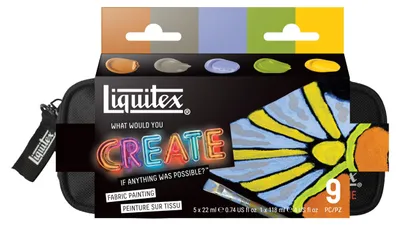 Produktbild von Liquitex WWYC - Textilmal Set Acrylfarben & Textilmedium – WWYC - Textilmalerei Set