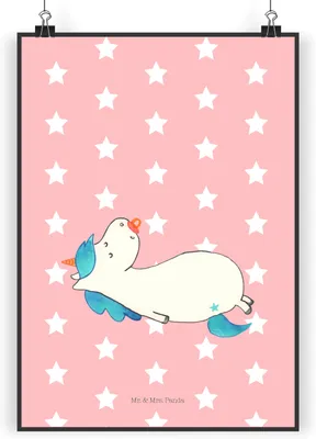 Produktbild von Mr. & Mrs. Panda Bild Einhorn Schnuller DIN A5 - Rot Pastell - Geschenk, Unicorn, Baby, Wandbild, drucke, wanddeko, kunstdruck poster, Geburtstag, Plakat, Einhörner