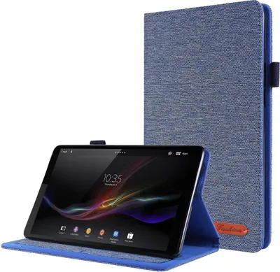 Produktbild von König Design Tablet-Hülle kompatibel mit Lenovo Tab M8 4th Gen Stoff Smart Cover Case Etui Blau