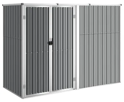 Produktbild von vidaXL Gerätehaus Grau 225x89x161 cm Verzinkter Stahl