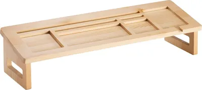 Produktbild von Schreibtisch Organizer ALCUDIA, Aufbewahrung für Büro und Schreibutensilien aus geschliffenem Kiefernholz, Tisch Desk Organizer ist naturbelassen, Halterung für Stifte und Handy