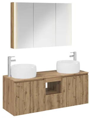 Produktbild von vidaXL Badezimmerschrank-Set 4 stk. Artisan-Eiche Holzwerkstoff