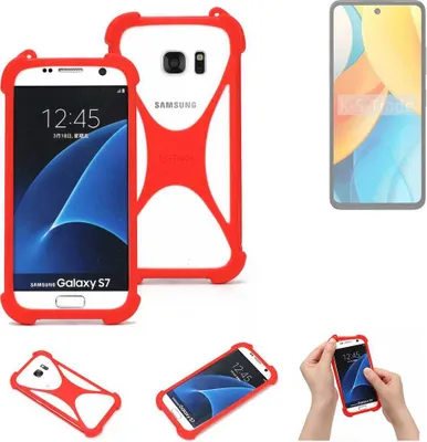 Produktbild von K-S-Trade Handy-Hülle kompatibel mit ZTE Axon 60 Lite Schutz-Hülle Bumper Silikon Schutz Hülle Cover Case Silikoncase Silikonbumper TPU Softcase