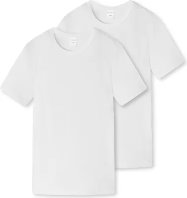 Produktbild von Schiesser Schüler Jungen 2 er Pack Shirt 1/2 Gr. 152  weiss