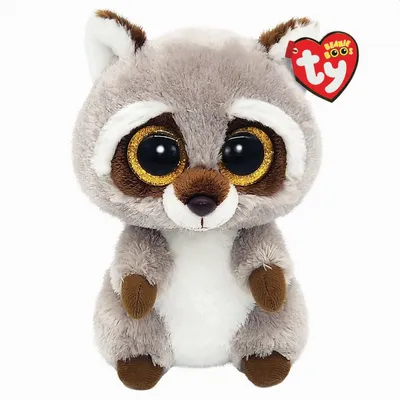 Image de ty 36375 Figurine en peluche Beanie Boos - raton laveur Oakie, 15 cm
