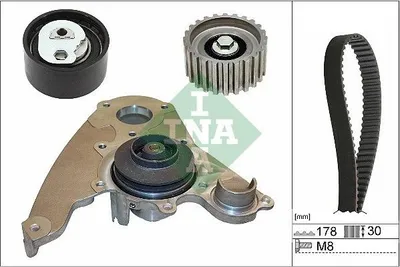 Produktbild von INA 530 0232 30 Zahnriemensatz + Wasserpumpe für FIAT Ducato Kastenwagen (250, 290) Ducato Pritsche / Fahrgestell (250, 290) Ducato Bus (250, 290)