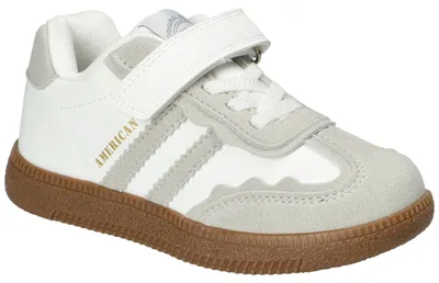 Produktbild von American Club XD178, Kinder Sportschuhe Klettverschluss Leder-Einlegesohle bequem, Weiß 30