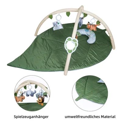 Image de Tapis d'éveil interactif Tapis d'éveil avec arche de jeu, 6 jouets sensoriels
