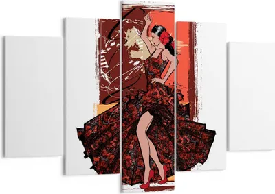 Produktbild von Bild auf Leinwand - Leinwandbild - Tanz Tänzer - 150x100cm - Wand Bild - Wanddeko - Wandbilder - Leinwanddruck - Bilder - Kunstdruck - Wanddekoration - Leinwand bilder - Wandkunst - EA150x100-4123