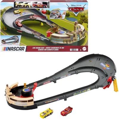 Productafbeelding van Disney Pixar Cars, HXJ33, Set van voertuig en baan, geschikt voor kinderen vanaf 4 jaar, plastic, meerkleurig