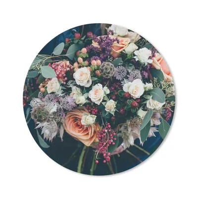 Produktbild von MuchoWow® Mauspad Mousepad Blumen - Blumenstrauß - Pastell 40x40 cm - Mousepads - Maus Mat - Pad - Mausunterlage - Schreibtisch Accessoires