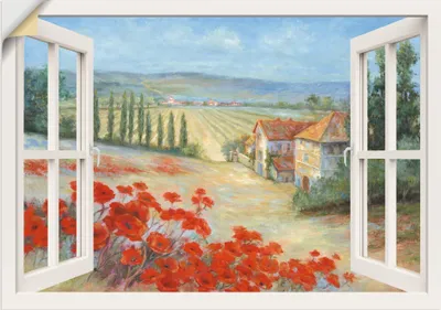 Produktbild von ARTland Wandbild, selbstklebend Mohnlandschaft Größe: 100x70 cm