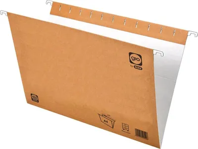 Immagine prodotto di Gio cartella sospesa con visiera superiore in cartoncino Kraft bicolore A4 con etichette -25u-