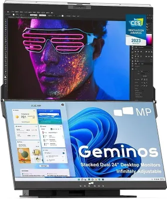Image de Mobile Pixels Geminos, 61 cm (24"), 1920 x 1080 px, Quad HD, Noir
