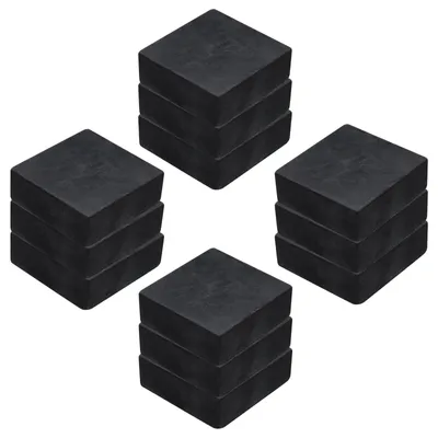 Produktbild von Antivibrationsmatten – 12 Stück, Gummi, schwarz, 50 mm
