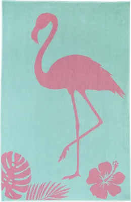 Zdjęcie produktu dla Ręcznik plażowy Flaming 100x160cm zieleń