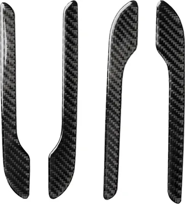 Image de Jeu de 4 autocollants de protection en fibre de carbone pour poignées de porte (extérieur), anti-rayures