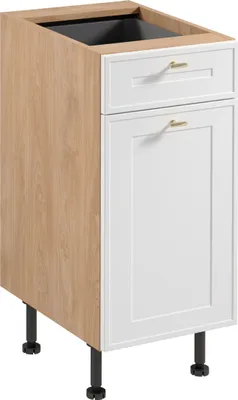 Produktbild von küchenunterschrank 40 cm mit Schubladen ohne Arbeitsplatte,  Sorento D40S1 Weiß/Sonoma Eiche