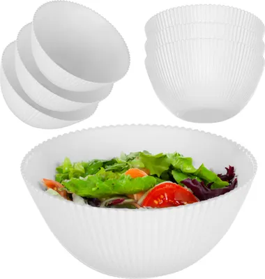 Obrázok produktu pre KADAX šalátová miska 15 cm, sada 3 kusov, biela miska z opálového skla, ideálna ako miska na cereálie, polievková miska, šalátová miska, dezertná miska alebo servírovacia miska (biela)
