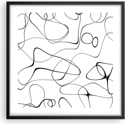 Produktbild von Gerahmtes Poster - Schwarzer Rahmen - Linie nichts Muster - 50x50 cm - Wand Bild - Wanddeko - Wandbilder - Kunstposter - Wandposter - Bilderrahmen - Bilder - Kunstdruck - P2BAC50x50-5054