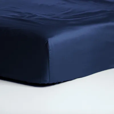 Produktbild von Cinderella Sundays - Spannbettlaken (bis 25 cm) - Satin - 80x210 cm - Navy