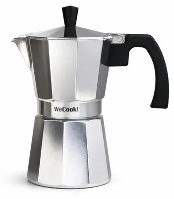 Productafbeelding van WECOOK! Paola espressomachine, zilverkleurig, van aluminium, mokka-koffiezetapparaat, voor 12 kopjes